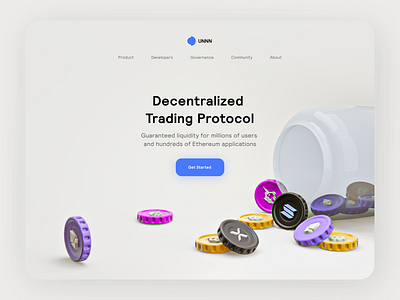 3D Coins. Web page conception