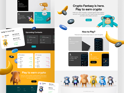 Landing Page for Crypto Game. Crypto Apes