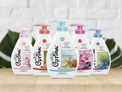 Liquid Soap Optimal brand branding design detergent graphic design illustration liquid mockup mockup psd packaging soap vector