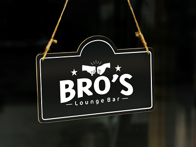Bro's Lounge Bar - Logo artwork brand branding design graphic design illustration logo mockup photoshop vector