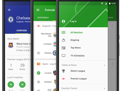Fotmob Material Design android app football google material design nexus 6 soccer