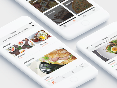 Food App app design feed food ios iphone ui ux