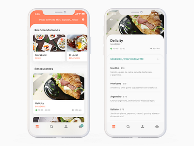 Food App app design food ios iphone ui ux