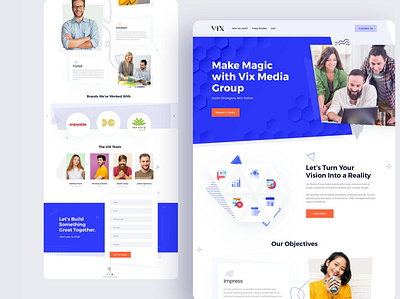 VIX landing page design design ui ux website design