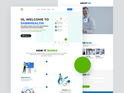 Sabr Landing Page design landing page ui ux web website design website designing