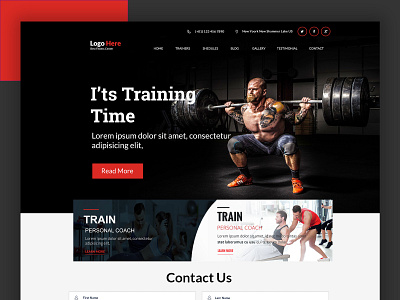 fitness website design