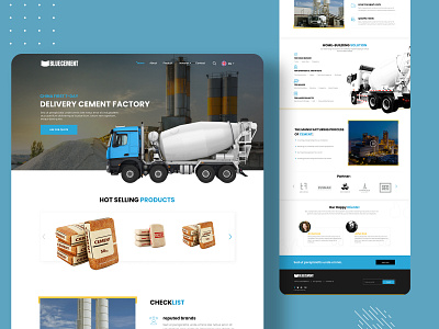 blue cement design ui ux website design website designing