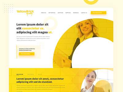 Yellow Brick Landingpage design landing page ui ux website design