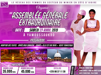 Affiche Assemblée Générale FEMICI event photoshop