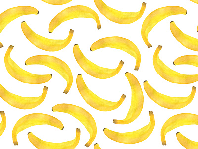 Watercolor seamless pattern banana design fruits illustration seamless pattern watercolor yellow