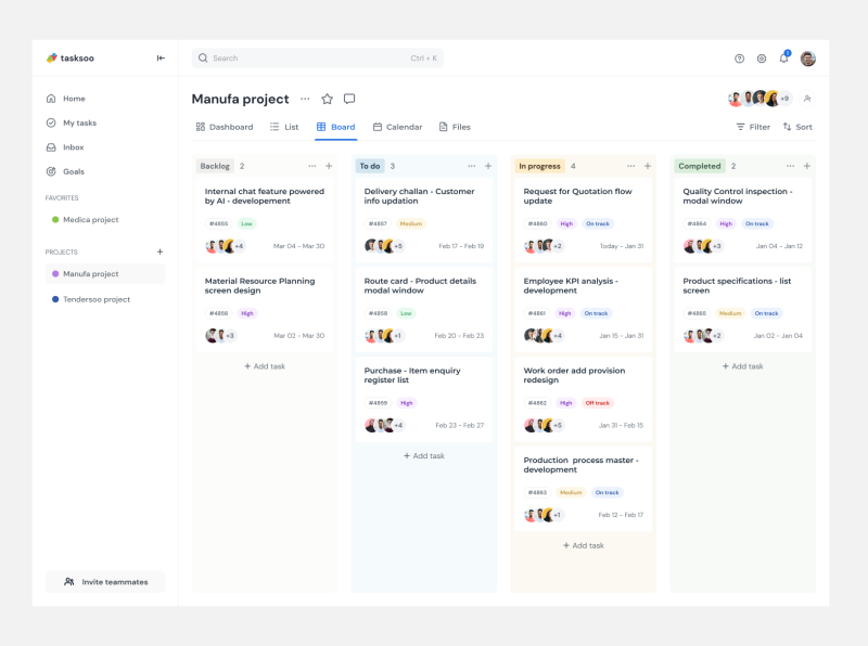 Taskboard UI By Vignesh K On Dribbble