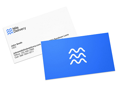 Nile Business Cards branding concept construction delivery identity logo nile river