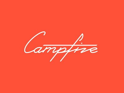 Campfire v1 bonfire campfire logo logotype script