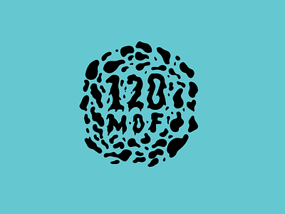 120 Miles of Fun branding design flat illustration logo minimal type typography vector