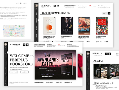 Periplus Bookstore - Web (Concept) adobexd black white bookstore branding concept design ecommerce icon indonesia minimalist simple typography ui ux web white