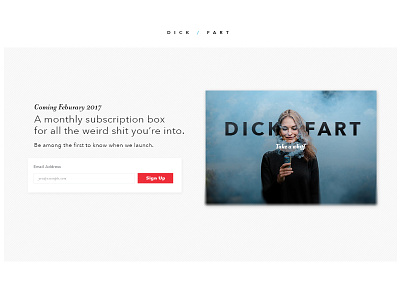 Daily UI 001 : Sign Up 001 dailyui dick fart sign up subscription ui
