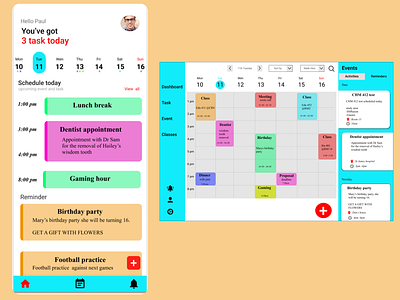 Event/task scheduler calendar calendar planner dailyuichallenge design figma illustration mobile scheduler task manager ui uiux