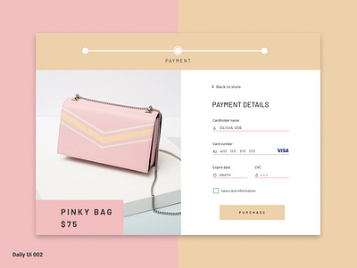Credit Card Checkout - Daily Ui 002 checkout checkout form checkout page creditcard dailyui design pastel pink uidesign webdesign