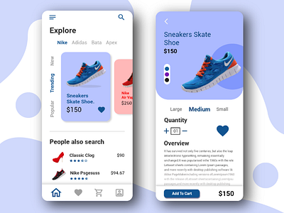 Shoe Shop App UI Design