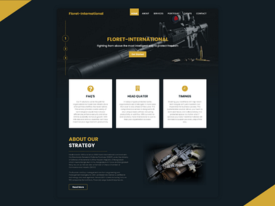 Defence portfolio website UI Design