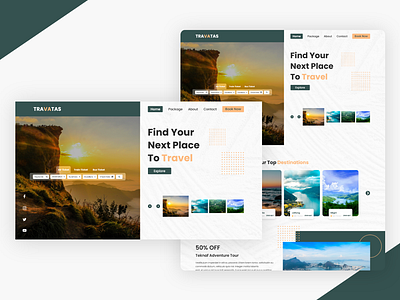 Travel Agency Web UI Design