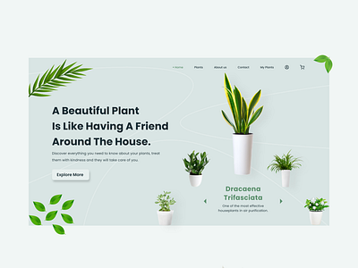 Plant Selling Website UI Design adobe xd app ui design creative plant plants tree ui design ui ux ux design web ui website