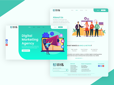 Part 1: Digital Agency Website UI Design adobe xd agency creative digital marketing illustration ui ui design ui ux ux design web ui