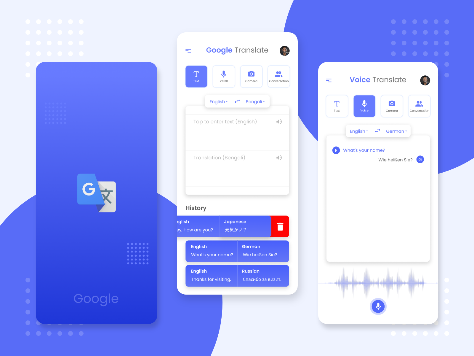 Google Translate Redesign by Akib Siddiquee on Dribbble
