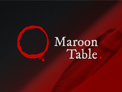 Maroon Table - logo design logo maroon table red logo restaurant logo round logo vector winery logo