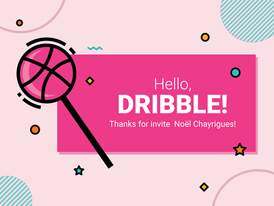 Hello DRIBBLE! design illustration