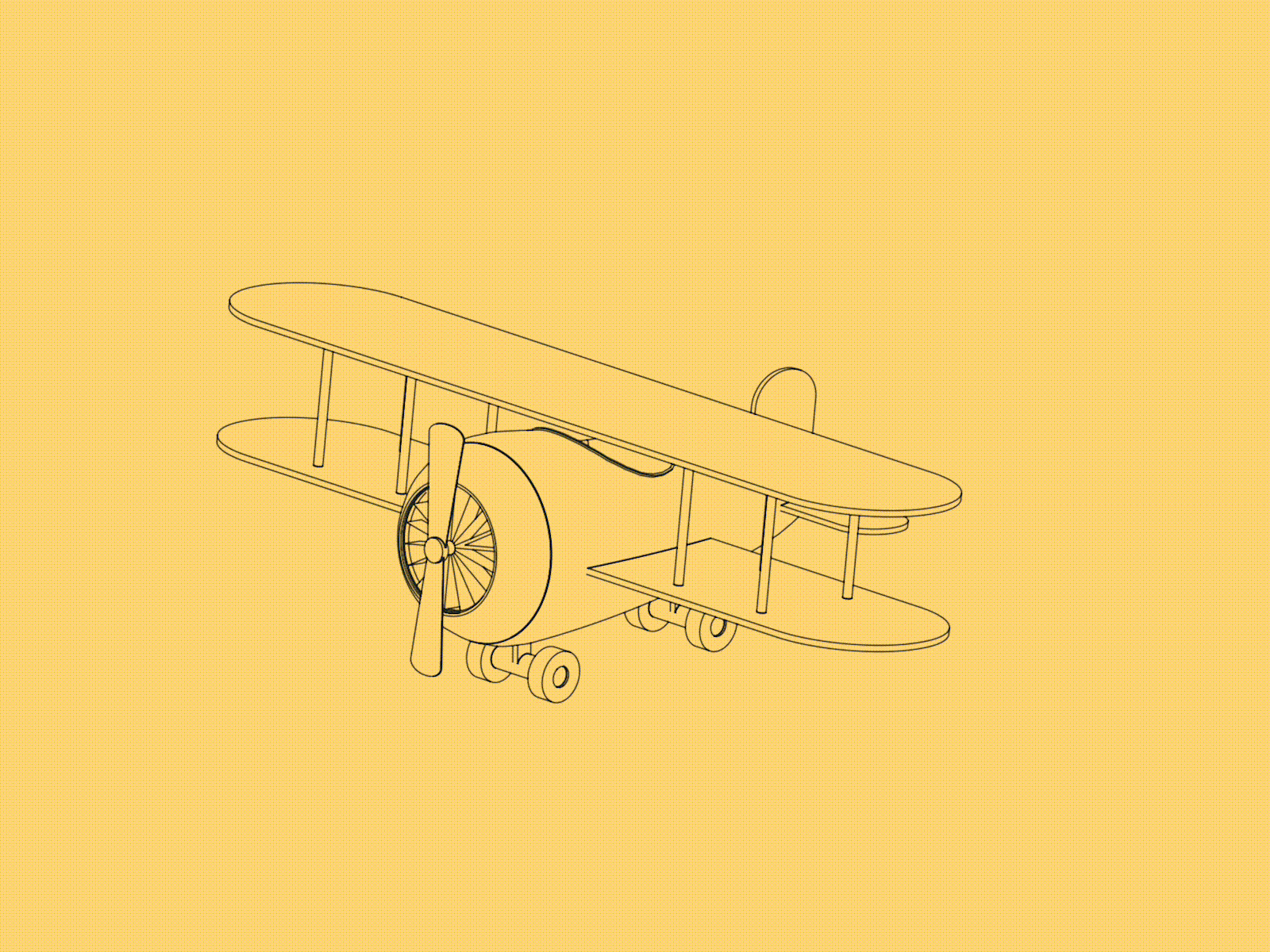 Aircraft c4d aircraft airplane animated gif c4d cinema 4d cinema4d illustration maxon c4d motion design motion graphic motion graphics plane