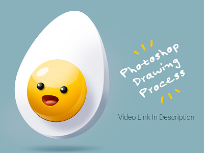 Cute Egg Drawing Process Video digital art digital illustration illustration photoshop photoshop art tutorial