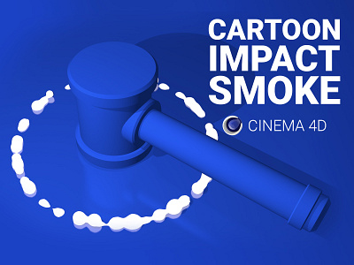 Animated Cartoon Impact Smoke Tutorial 3d 3d art animated gif animation c4d c4dart cinema 4d cinema4d low poly low poly art motion design motion graphics tutorial