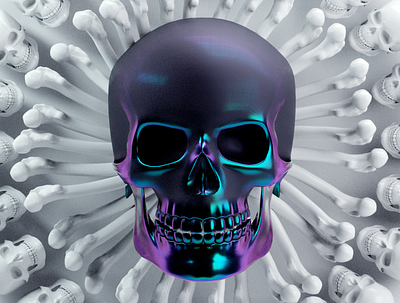 Skull C4D design 3d 3d art c4d c4dart cinema 4d cinema4d illustration