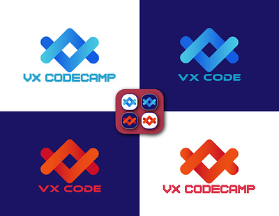 VX Code a Logo for Code Editor Software adobe illustrator app icon branding branidentity coding design logo logo design modern modern logo mordern logo software vx code