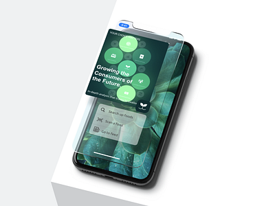 Eco-eating app 3D mockup