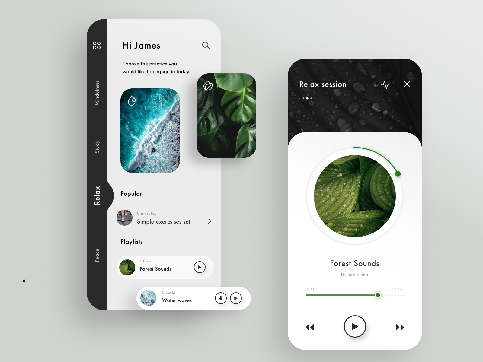 meditation app by Sasha on Dribbble