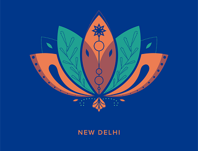 Axens New Delhi Seminar - Illustration & Branding art direction digital illustration event branding freelance graphic design illustration illustrator lotus flower mandala new delhi vector art