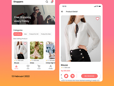Marketplace App android app android design app clothes fashion home marketplace product detail ui