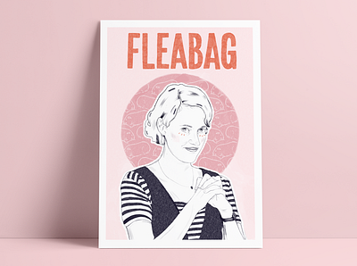 Fleabag A4 Print art digital drawing fleabag illustration television tv tv show typography