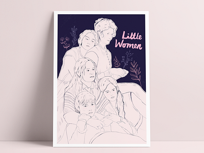 Little Women Print art artprint artprints artwork book art books digital drawing doodle emmawatson film film poster filmart floral florencepugh gretagerwig illustration littlewomen movieart print procreate