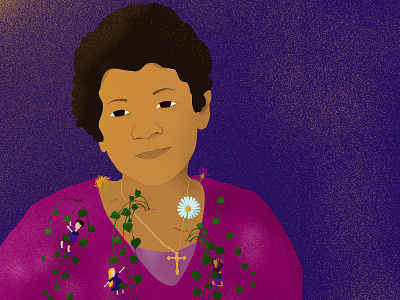 Christine Buckley abuse christine buckley design digital painting digitalart fierce fiercewoman fights against injustice flower illustration orangetheworld photoshop portrait portrait illustration unesco women womens day