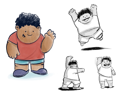 Little character exploration illustration kid procreate