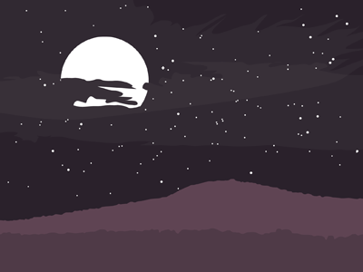 Sugarloaf - Nighttime illustration vector