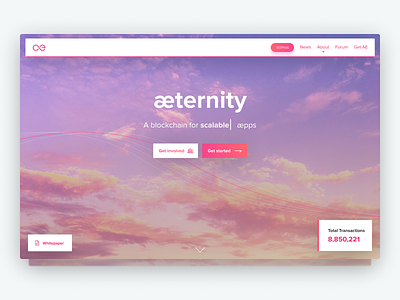 Aeternity redesign aeternity blockchain figma pink redesign tangerine ui webdesign