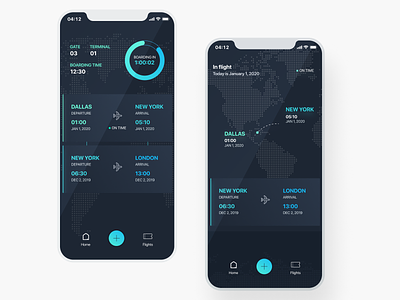 Flight Time - the helpful itinerary assistant airplane app boarding figma flight gates itinerary schedule terminal timer