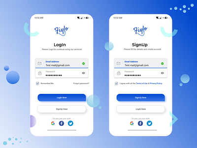 App LogIn | SignUp abstract adobe xd app application bubble button cocept color colors creative ui uiuxdesign ux