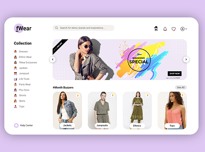 fashionWear Website - Design Concept abstract adobe xd branding clean colors concept creative design creativity design e commerce fashion logo style typography ui uiuxdesign ux wanderlust wardrobe women