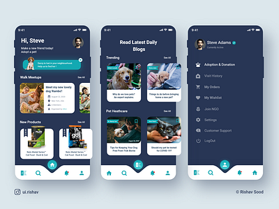 Pet Care App - UI Design