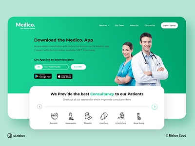Medical Care e-commerce Web design